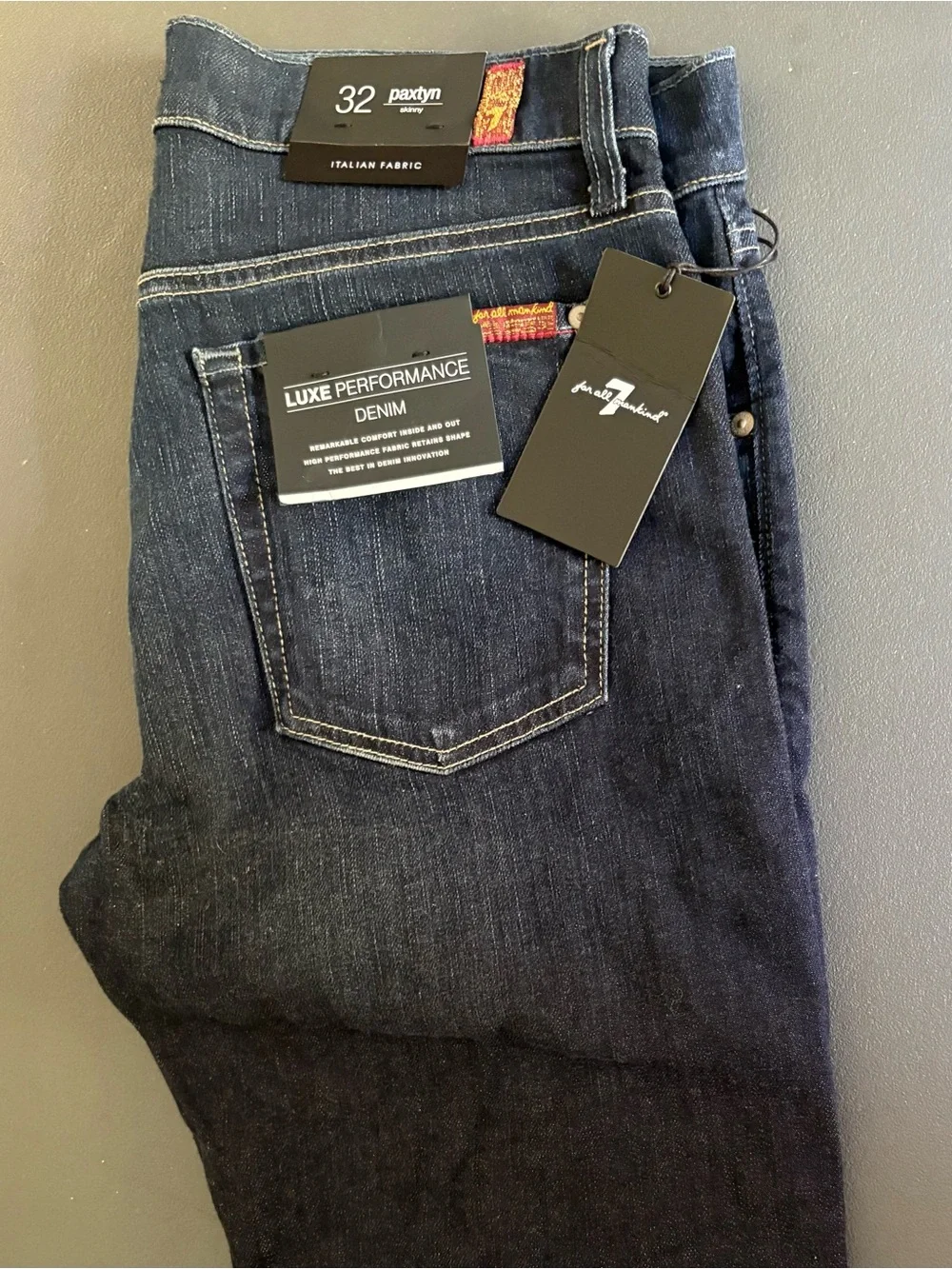 7 For All Mankind Men’s Jeans in Dark Blue Denim - NWT